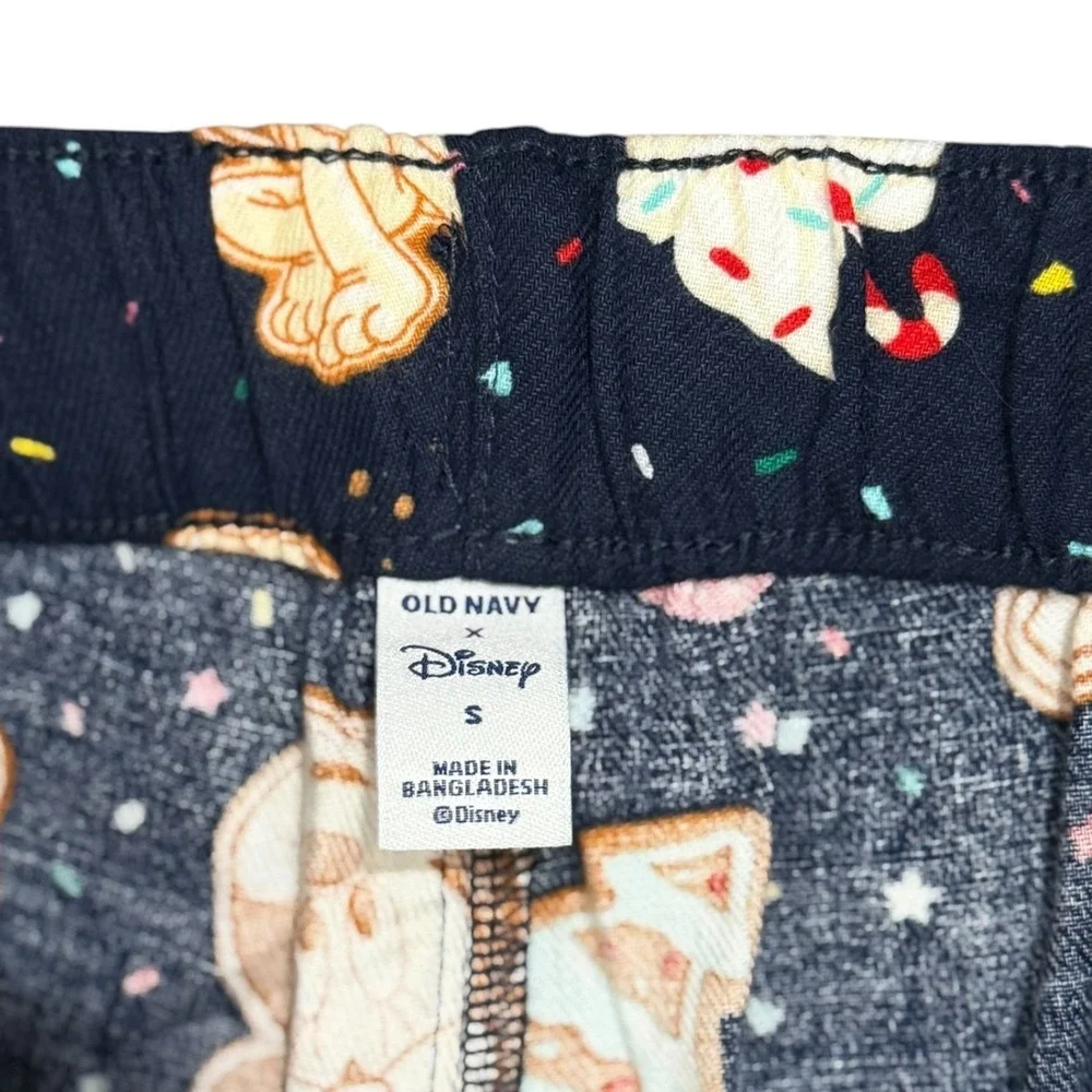 Old Navy x Disney Mickey Mouse Christmas Gingerbread Pajamas Pants SZ Small NWT